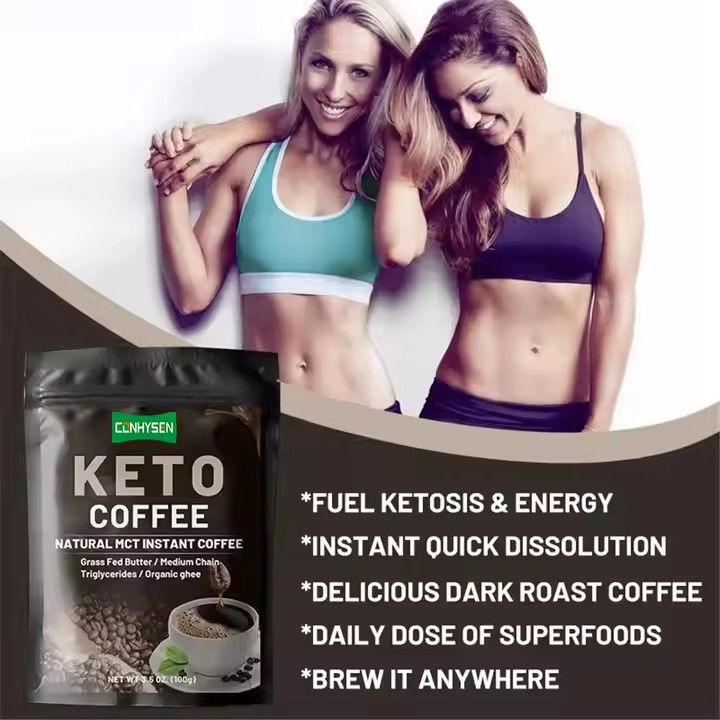 Etiqueta privada Keto adelgazamiento Café Pérdida de peso Control de la dieta MCT Reemplazo de comidas Comida instantánea