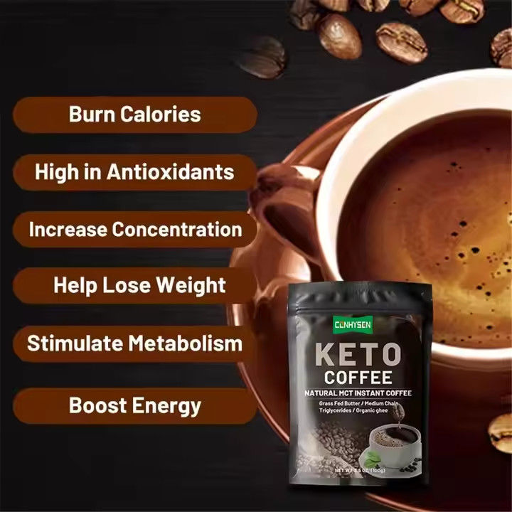 Etiqueta privada Keto adelgazamiento Café Pérdida de peso Control de la dieta MCT Reemplazo de comidas Comida instantánea
