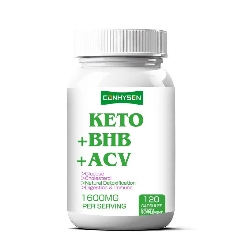 OEM ODM cápsulas de keto pérdida de peso rica en BHB ACV apoyo de la administración del cuerpo mayorista