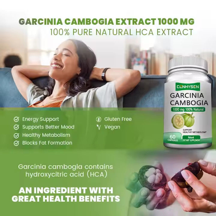 Bloqueo de grasa adelgazamiento Garcinia cambogia cápsulas para el metabolismo producción equilibrio del estado de ánimo