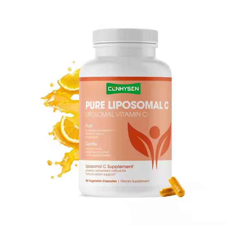Las cápsulas de vitamina C liposómica pura apoyan la salud del cabello, la piel y las uñas