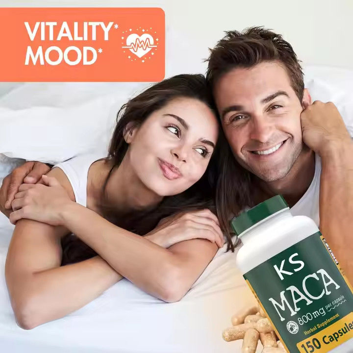Capsulas de raíz de maca energía apoyo inmunológico hombre energía orgánica píldoras de mejora masculina