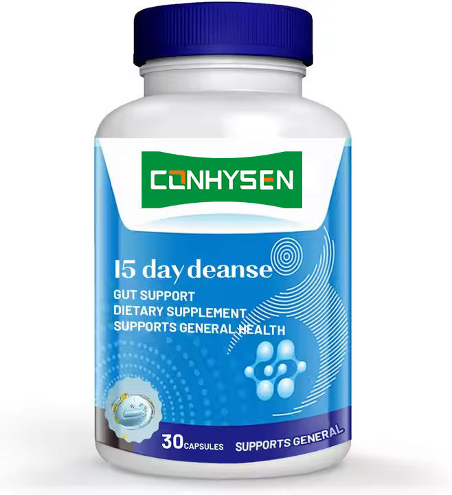 Marca privada 15 días cápsulas de limpieza intestinal para la salud digestiva y salud intestinal adelgazamiento corporal
