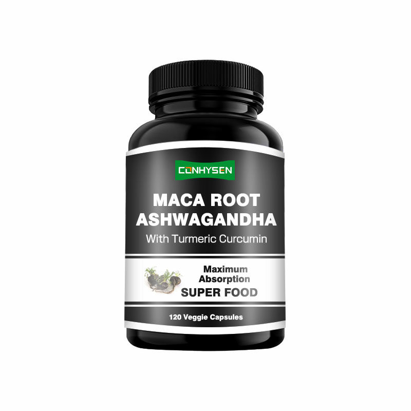 Cápsulas personalizadas de maca, ashwagandha y cúrcuma para equilibrar las hormonas