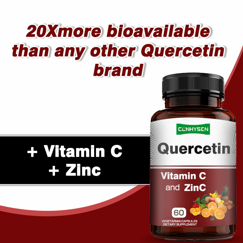 Good Quality Quercetin Capsules with Vitamin C Zinc Support Healthy Aging Vegetable Capsules