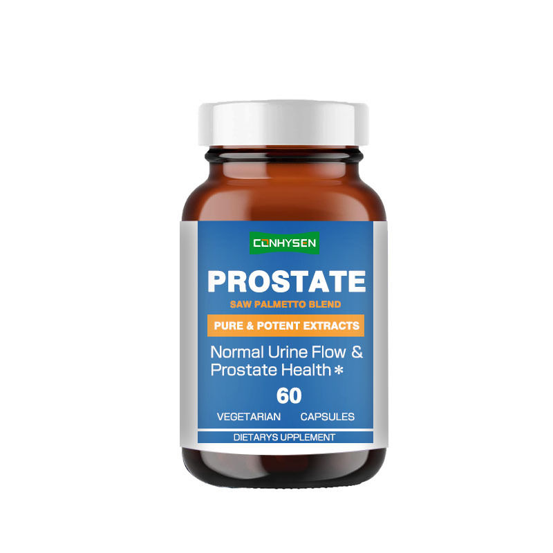 Las cápsulas de próstata de etiqueta personalizada Saw Palmetto Suplemento estimula la salud de la próstata formulado para hombres
