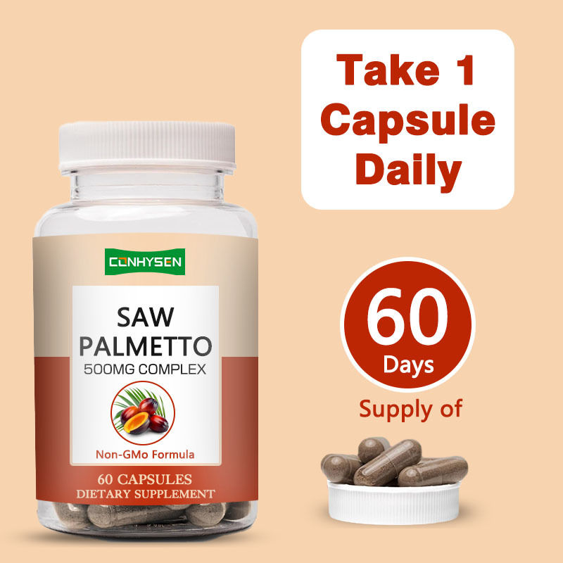 No OGM Saw Palmetto cápsulas 500 mg Complejo de apoyo Equilibrio hormonal Salud del cabello
