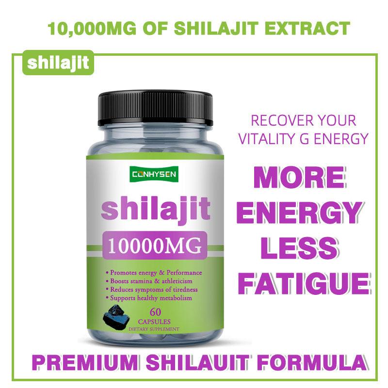 Etiquetas privadas 1000mg cápsulas de Shilajit puro cápsulas de cuidado de la salud promueve la energía y el rendimiento