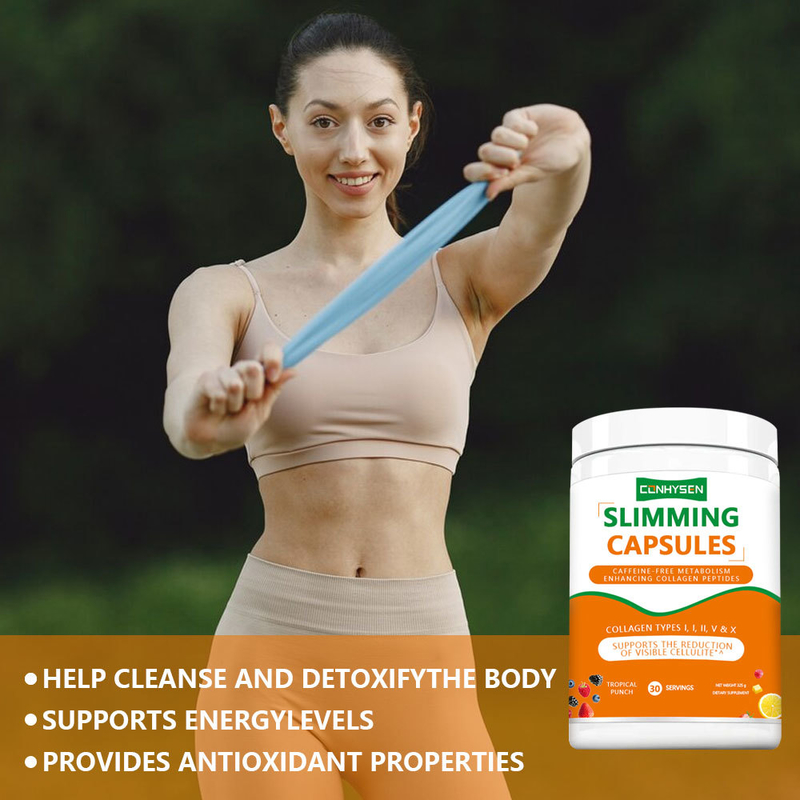 Las cápsulas de adelgazamiento de etiqueta personalizada apoyan las articulaciones y los huesos con suplemento de ácido hialurónico de vitamina C
