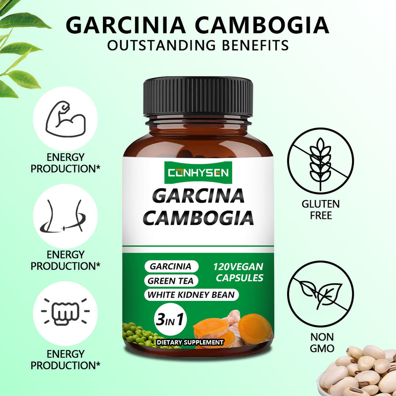 Cápsulas de Garcinia Cambogia 3 en 1 Personalizadas con Frijol Blanco para el Apoyo a la Fuerza