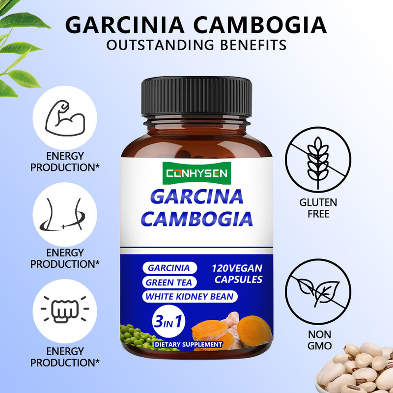 Cápsulas de Garcinia Cambogia Aumentan la Energía y la Fuerza - Productos para el Cuidado de la Salud 3 en 1