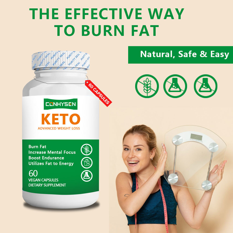 Suministro de fábrica utiliza grasa para energía KETO cápsulas natural seguro pérdida de peso cápsula
