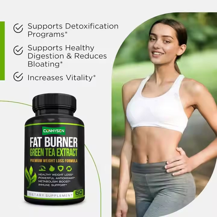 Quemador de grasa de té verde premium para la pérdida de peso natural, estimulador del metabolismo, apoyo a la desintoxicación con beneficios para la energía inmunológica