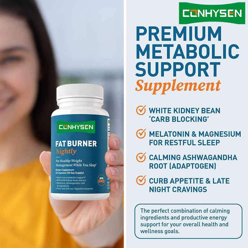 Suplemento para adelgazar, quemador de grasa nocturno, cápsulas Super Slim para mujeres y hombres