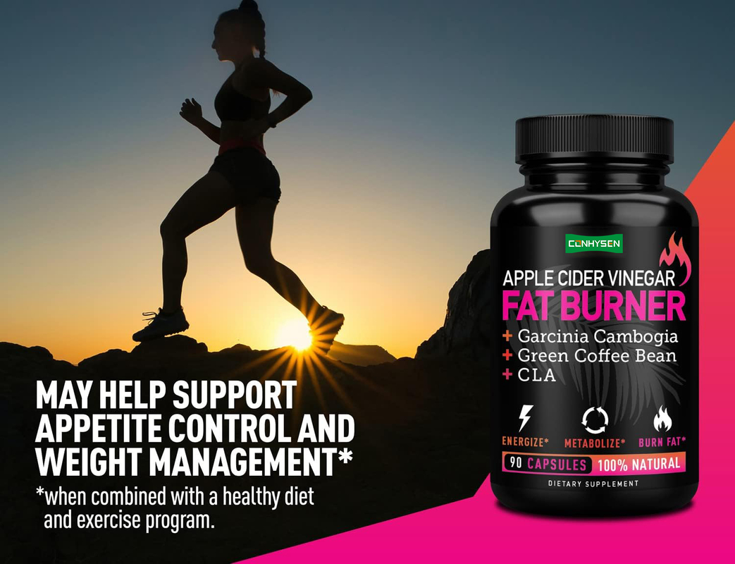 Quemador de grasa con vinagre de sidra de manzana, Garcinia Cambogia, grano de café verde, cetogénico, paleo, control del apetito, apoyo al metabolismo