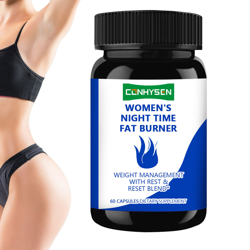 Cápsulas quemagrasas nocturnas personalizadas de fábrica para mujeres que ayudan a calmar el nerviosismo y favorecer la relajación