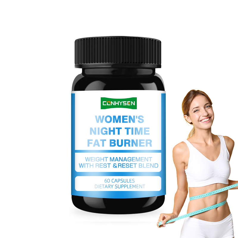 Suplemento para adelgazar con etiqueta personalizada para mujeres, quemador de grasa nocturno en cápsulas, apoya el equilibrio del azúcar en la sangre