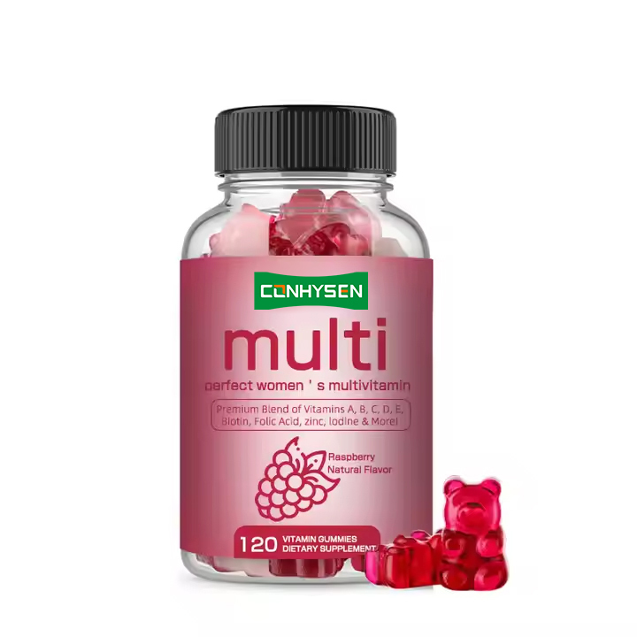 Multivitaminas gomas de mascar Vitamina B Biotina Mujeres para la salud de la inmunidad Suplemento para la vitamina C gomas de mascar