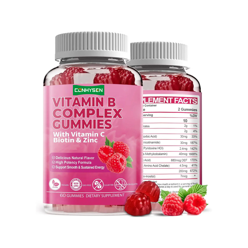 Las gomas complejas de vitamina B con vitamina B6 de fórmula natural apoyan un sistema inmunológico saludable