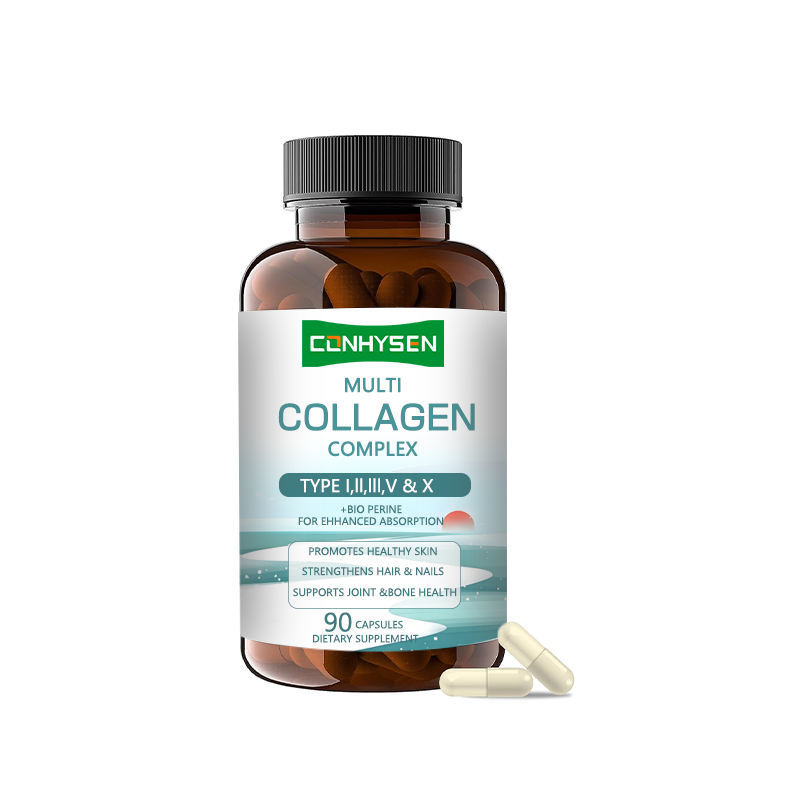 Suministro de fábrica de cápsulas complejas de colágeno para fortalecer el cabello y las uñas