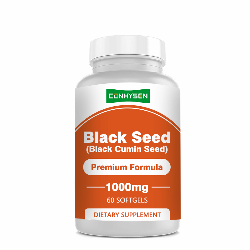 Cápsulas blandas de aceite de semilla negra 1000 mg con Omega-3 6 9 para apoyo antioxidante