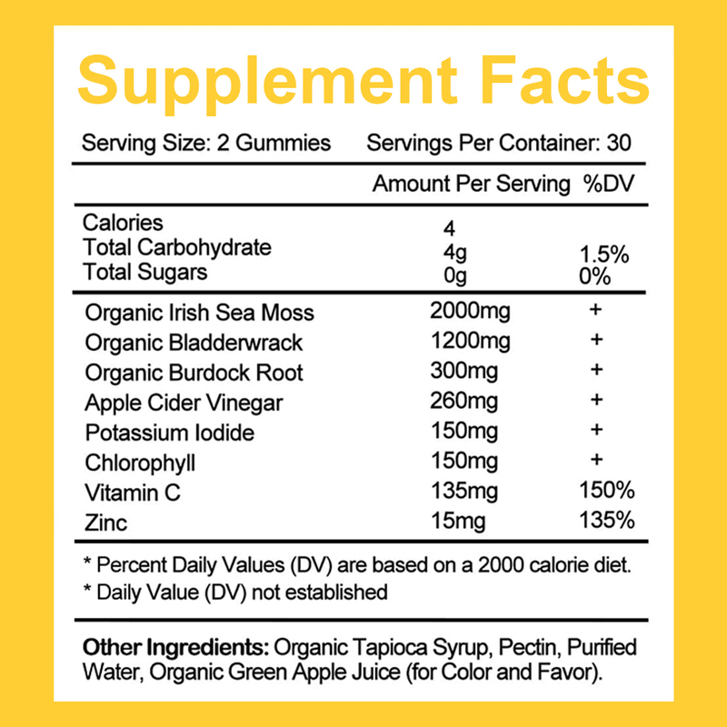 Gomitas de Musgo Marino 8 en 1: Refuerzo Inmunitario y Tiroideo, Personalización de Fábrica