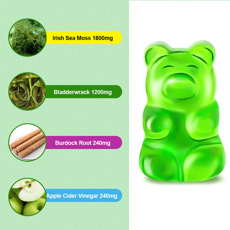 OEM/ODM Personalizado Orgánico Musgo Marino Gumios Dulces Apoyo articular de huesos saludables