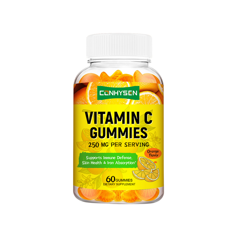 Proveedor de gomitas de vitamina C de marca personalizada, 60 gomitas para soporte antiinflamatorio