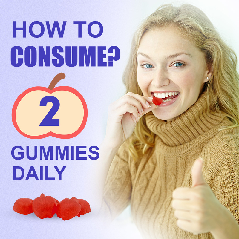 Gomitas de Vinagre de Sidra de Manzana con Sabor a Manzana de Fábrica Promueven la Desintoxicación con Marca Personalizada