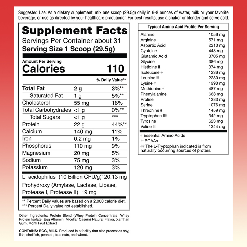 Proteína de suero de leche energía hierba alimentada Tri mezcla proteína apoya el crecimiento muscular