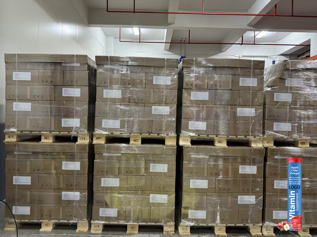 Venta al por mayor de fábrica de tabletas efervescentes de vinagre de sidra de manzana para adelgazar