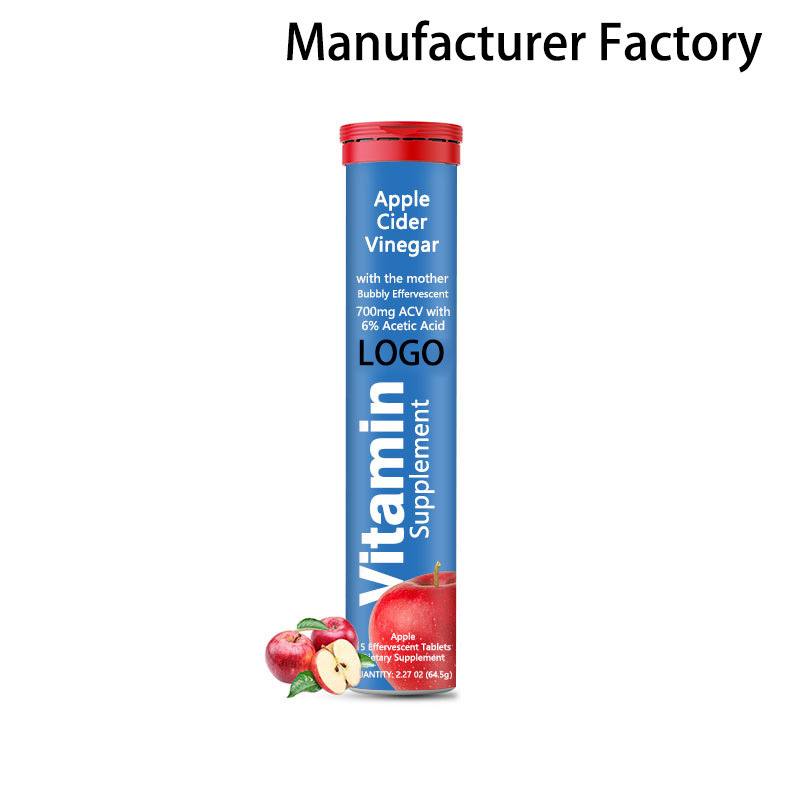 Venta al por mayor de fábrica de tabletas efervescentes de vinagre de sidra de manzana para adelgazar