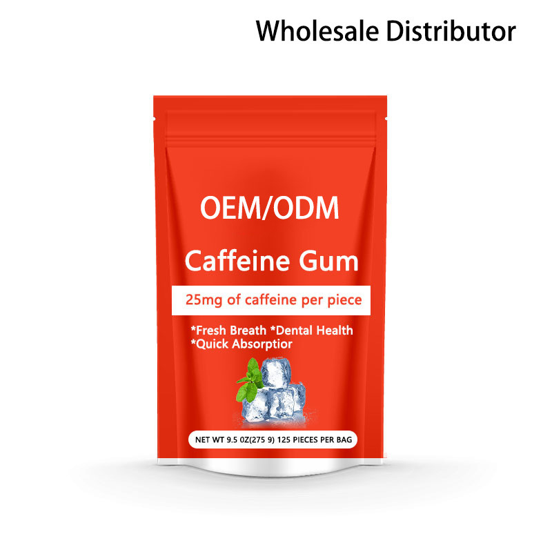 Caffeine Gum L-Theanine Energy Chewing Gums Support Energy Focus 0 Calories OEM