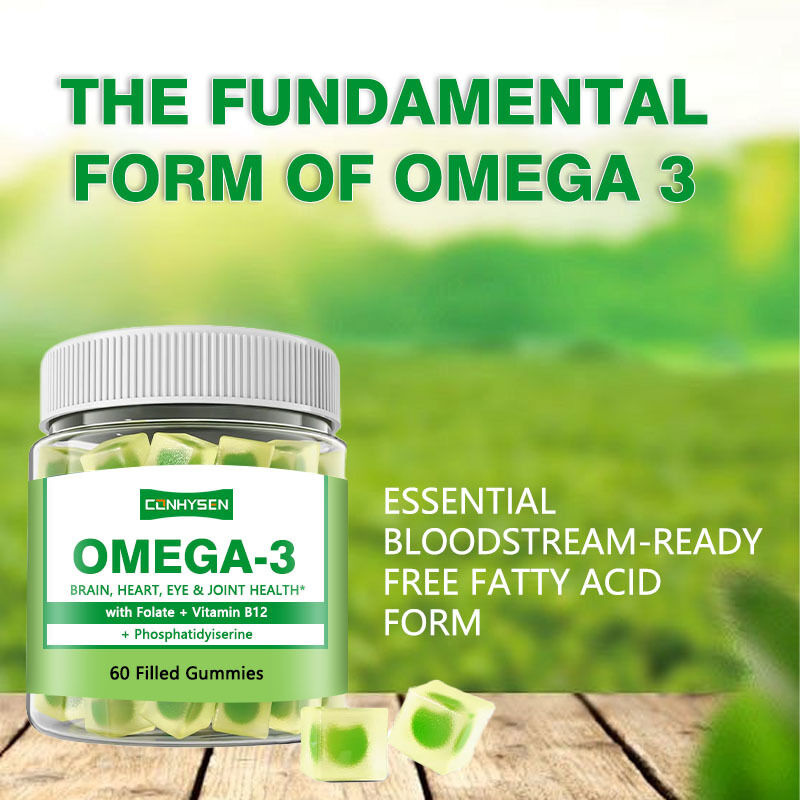 Gomitas Omega 3-6-9 más vendidas para niños y adultos Suplemento vitamínico para el cerebro y el corazón Suplementos de DHA para adolescentes