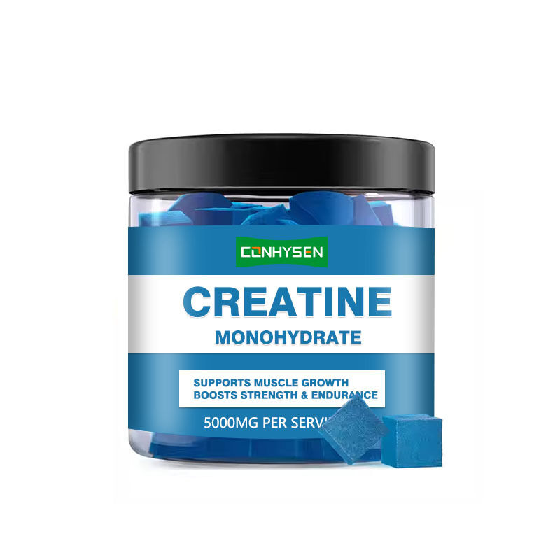 Creatina Monohidrato De Deporte Personalizado Gummies Pre-entrenamiento Pastillas de Crecimiento Muscular para Adultos Suplemento de Creatina para Aumentar la Energía