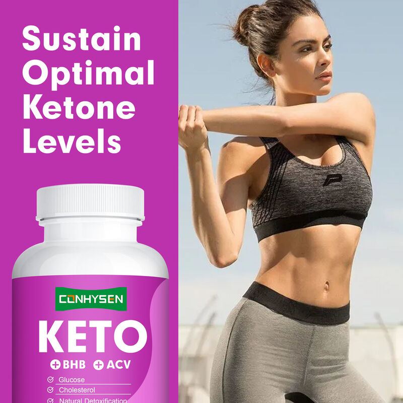 OEM ODM cápsulas keto ricos en BHB ACV vitaminas zinc cromo apoya la actividad metabólica eficiente píldoras para bajar de peso