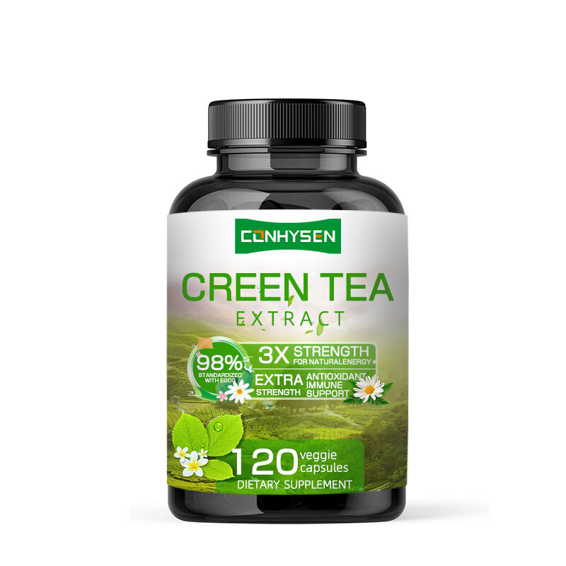 Cápsulas de Té Verde de Marca Propia con Rico Suplemento de EGCG para Apoyo Inmunológico Antioxidante, Pérdida de Peso, Adelgazamiento y Quema de Grasa