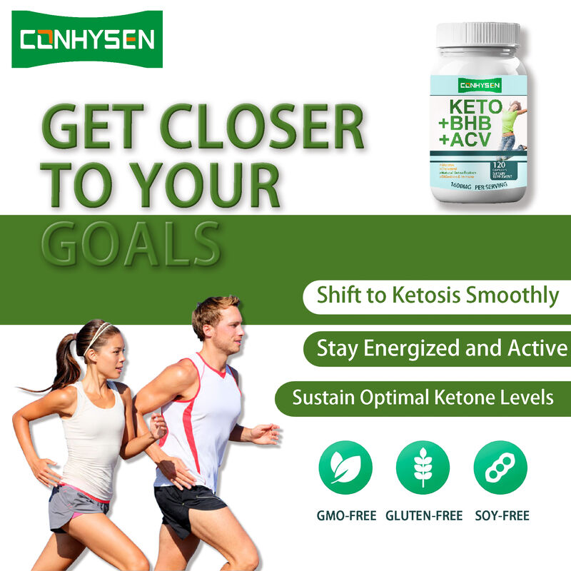 Etiqueta privada Keto ACV BHB Suplemento dietético de fibra Cápsulas Keto Bhb Cápsulas Suplemento de pérdida de peso Cápsulas dietéticas