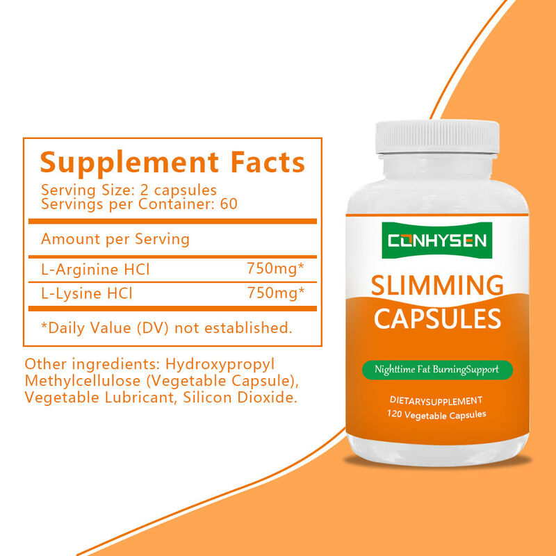 Precio de fábrica Suplementos de hierbas cápsulas adelgazantes para ayudar a mantener los niveles de energía con cápsulas adelgazantes de L-lisina HCL