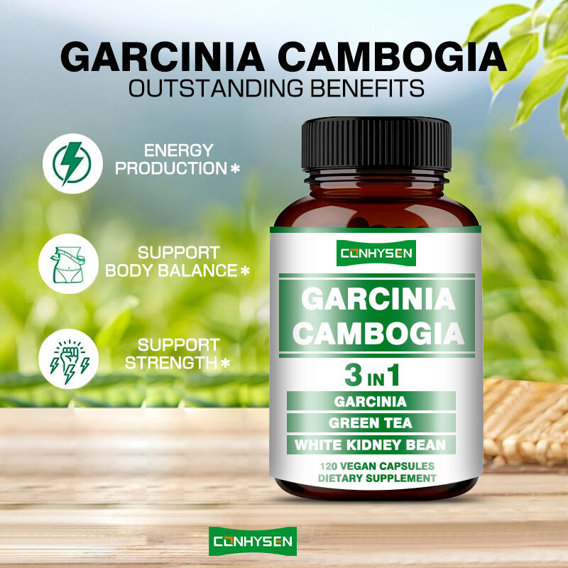 OEM Garcinia Cambogia cápsulas para la producción de energía Apoyo al equilibrio corporal Cápsulas de fibra dietética