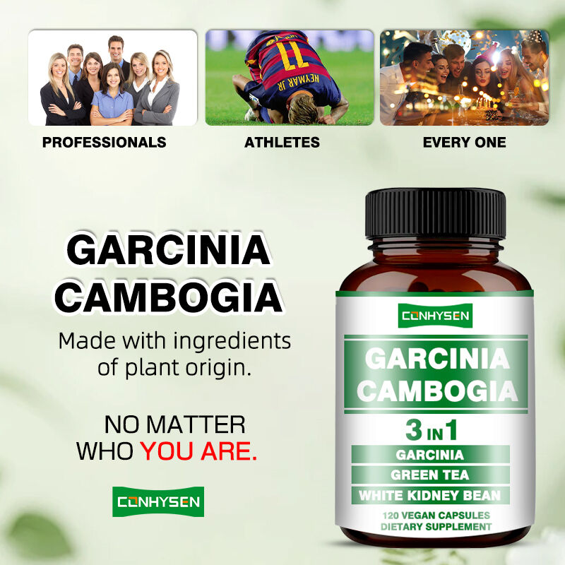 OEM Garcinia Cambogia cápsulas para la producción de energía Apoyo al equilibrio corporal Cápsulas de fibra dietética