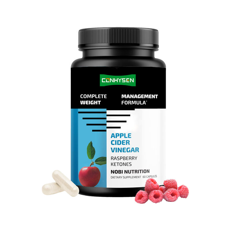 OEM Suplementos dietéticos de fibra Vegano natural Capsulas de vinagre de sidra de manzana de desintoxicación pura Manzana apoya el control de peso