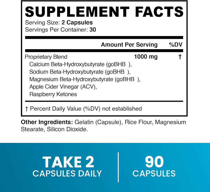 OEM Suplementos dietéticos de fibra Vegano natural Capsulas de vinagre de sidra de manzana de desintoxicación pura Manzana apoya el control de peso