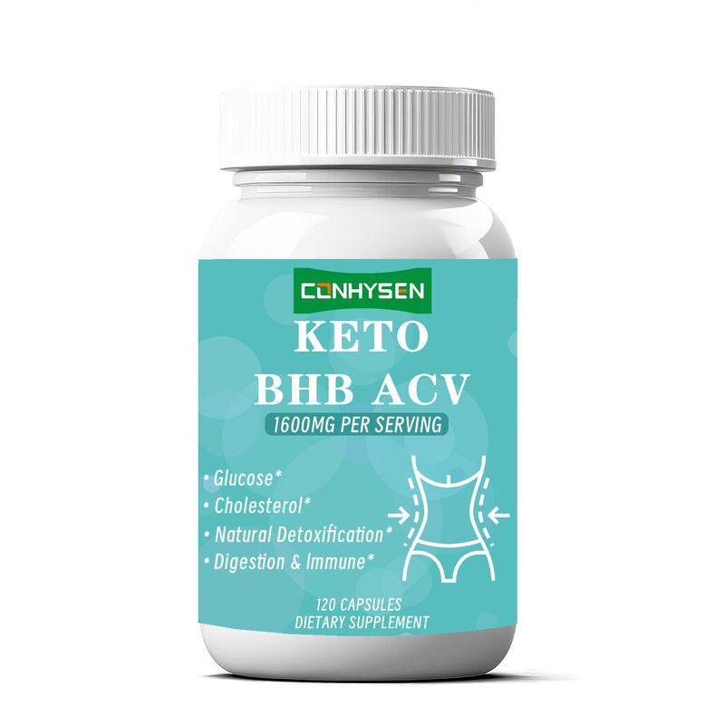 Cápsulas de Vinagre de Sidra de Manzana Keto ACV BHB de Etiqueta Privada OEM para Impulsar el Metabolismo 1400 mg de Vinagre de Sidra de Manzana para Control de Peso Fibra Dietética