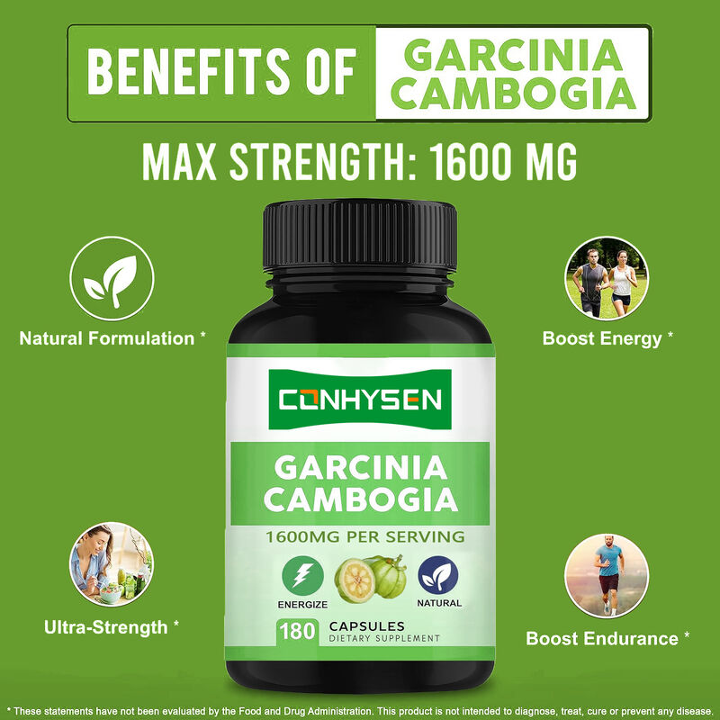 Suplemento dietético de alta calidad Garcinia Cambogia pura cápsulas promueve la energía y la resistencia