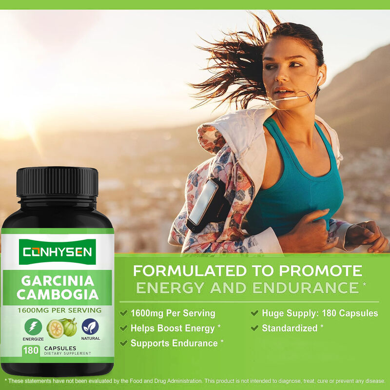 Suplemento dietético de alta calidad Garcinia Cambogia pura cápsulas promueve la energía y la resistencia