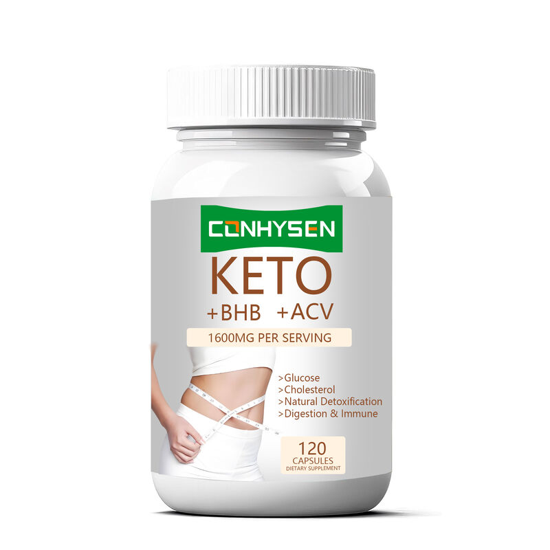 Cápsulas Keto+ACV+BHB de Marca Privada con BHB y Vinagre de Manzana para Control de Peso, Impulso de Energía, Enfoque y Quema de Grasa