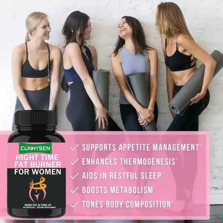 Cápsulas quemagrasas nocturnas con extracto de frijol blanco para aumentar el metabolismo y el apoyo muscular femenino
