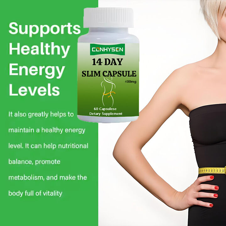 OEM ODM Cápsula adelgazante de 14 días supresor del apetito de acción rápida y píldoras quemadoras de grasa para adultos Fibra dietética