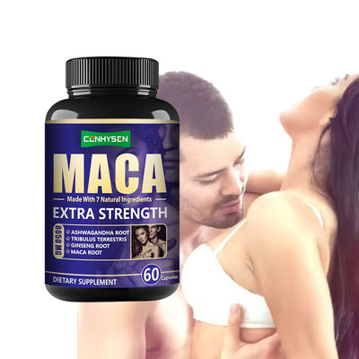 OEM Maca cápsulas de mejora masculina apoyo a la energía hombres píldoras de potencia Tongkat Ali cápsulas